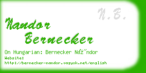 nandor bernecker business card